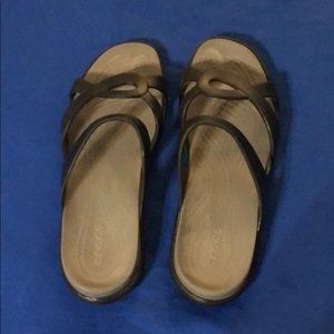Crocs Black sandals size 9